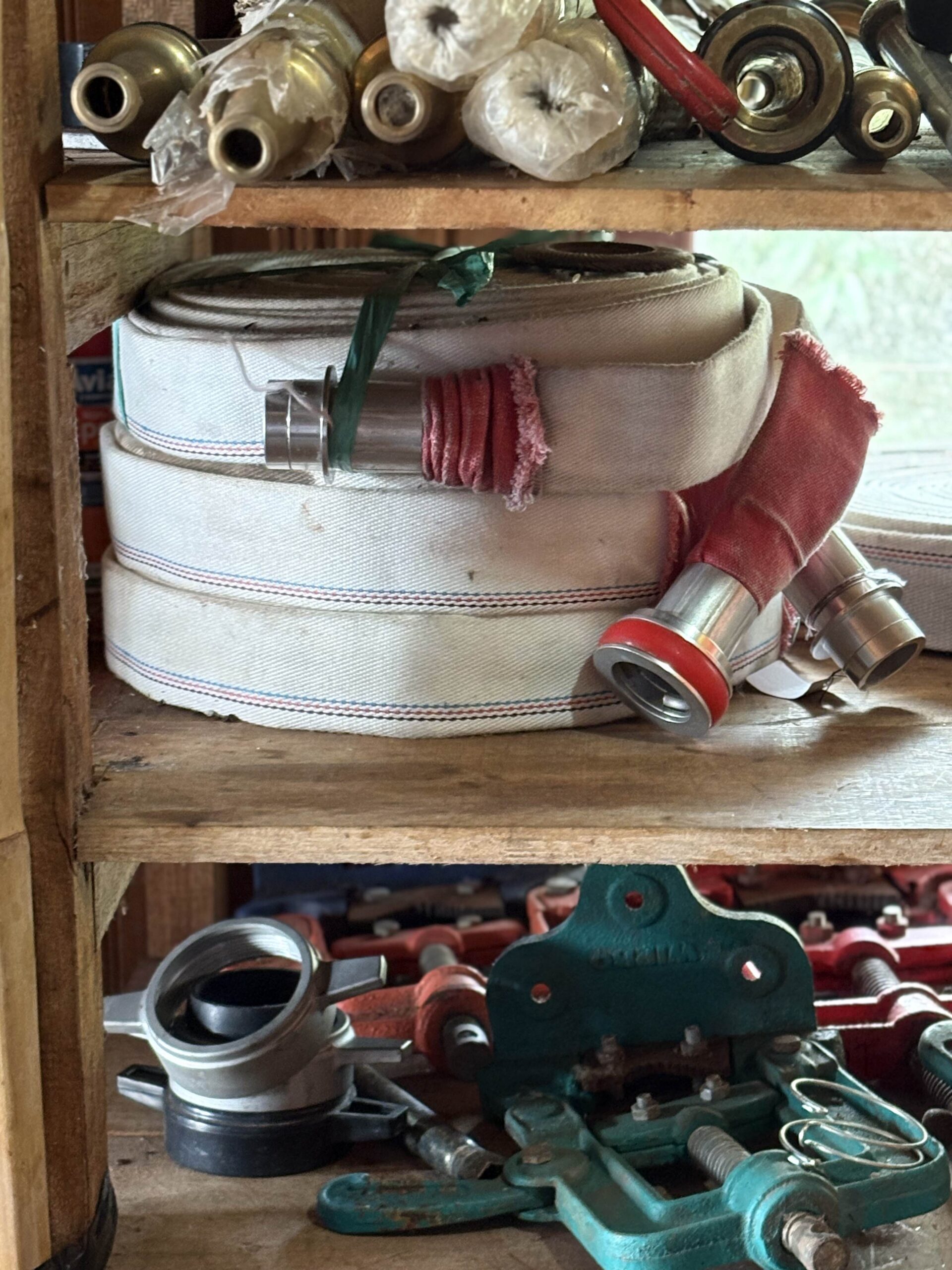 Fire equipment at the ready