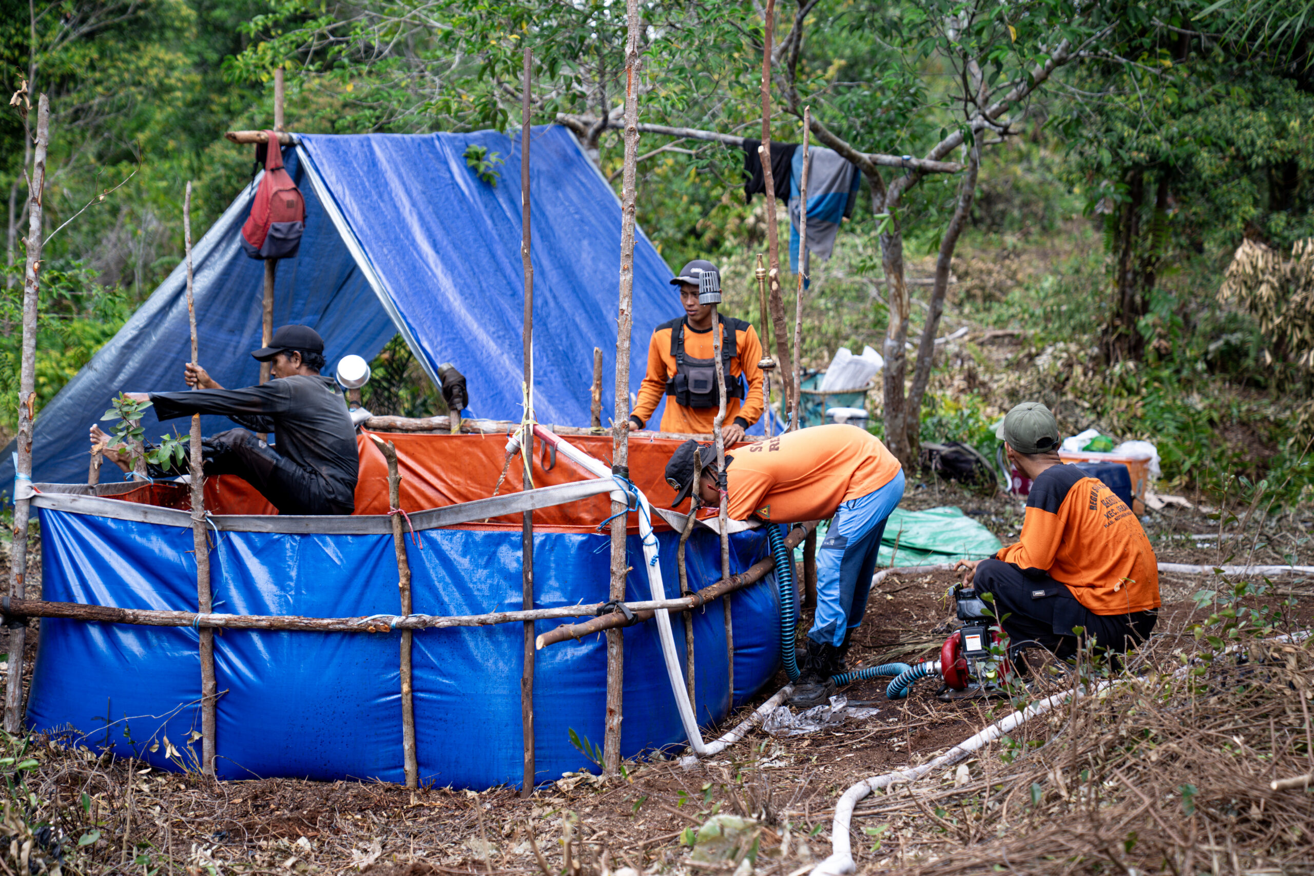 Use of a water well on the frontline
